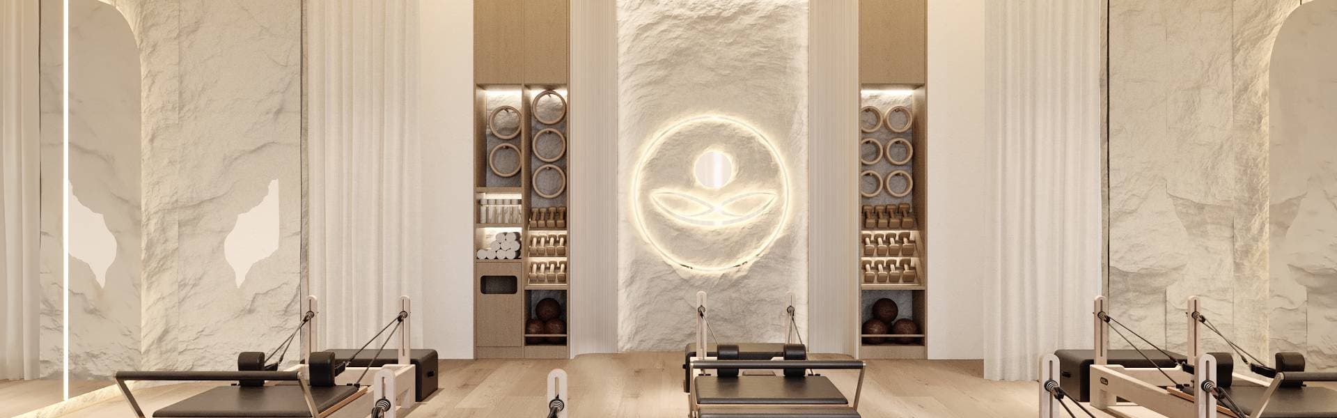 Interior VOG Pilates Studio - Cel mai mare studio Reformer Pilates din București